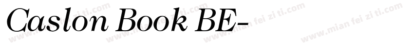Caslon Book BE字体转换